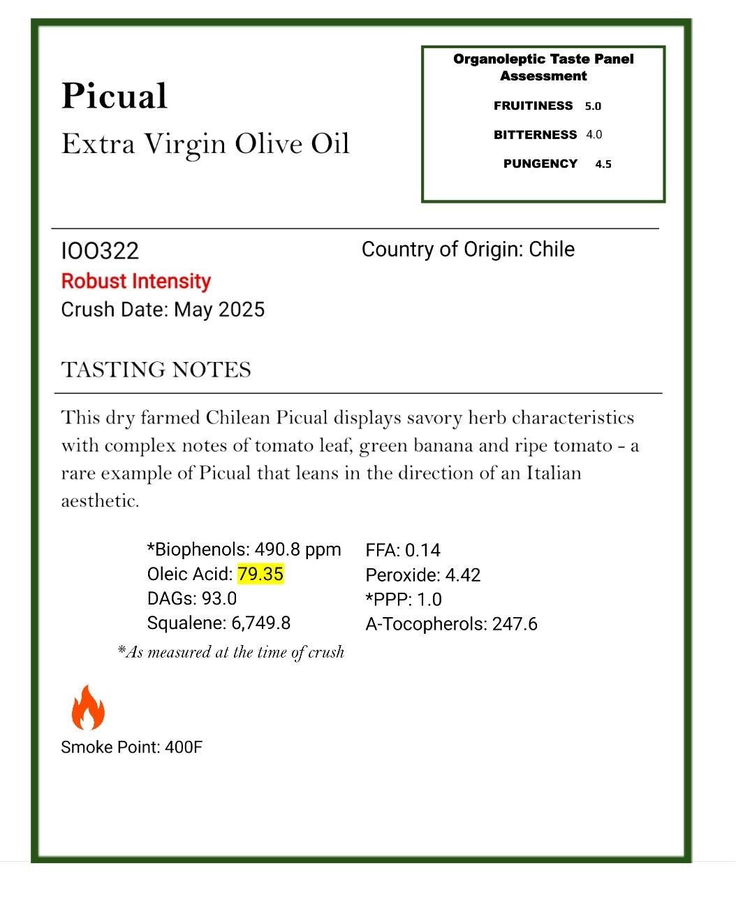 Picual Chile Robust