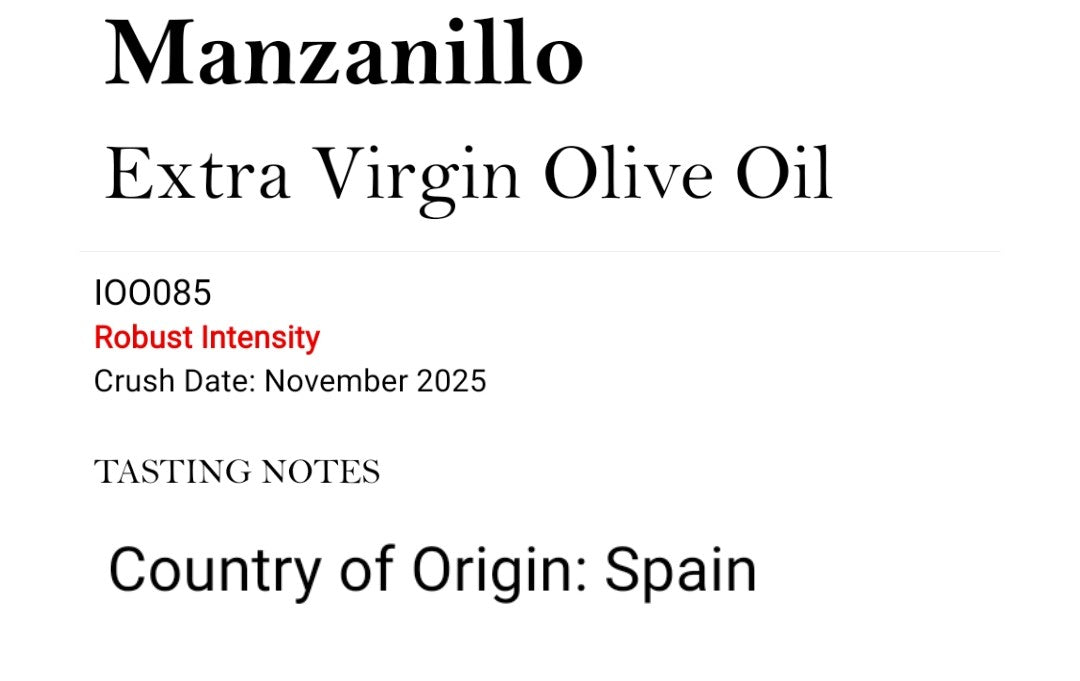 Manzanillo Extra Virgin Olive Oil