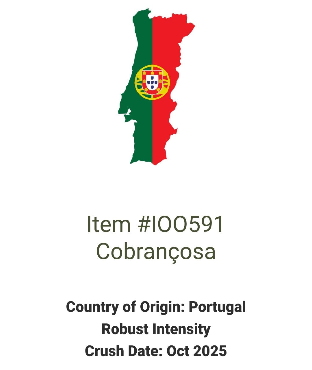 Cobrançosa Extra Virgin Olive Oil 2025